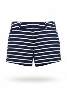 Old Navy Blue and White Striped Jean Shorts